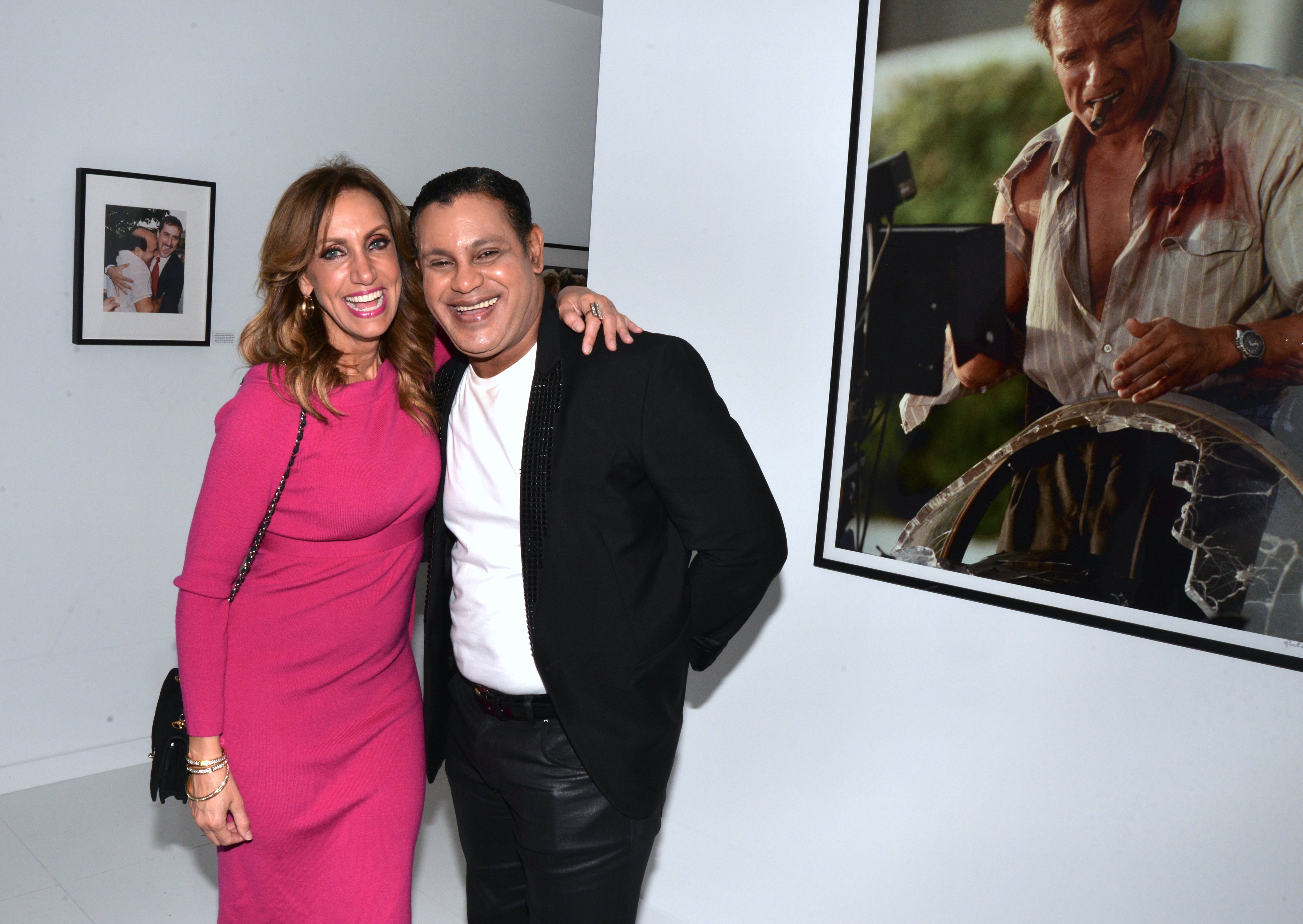 Lili Estefan and Sammy Sosa at the 18th annual Art Basel Celebration cocktail hosted by Raul and Mily de Molina in Brickell