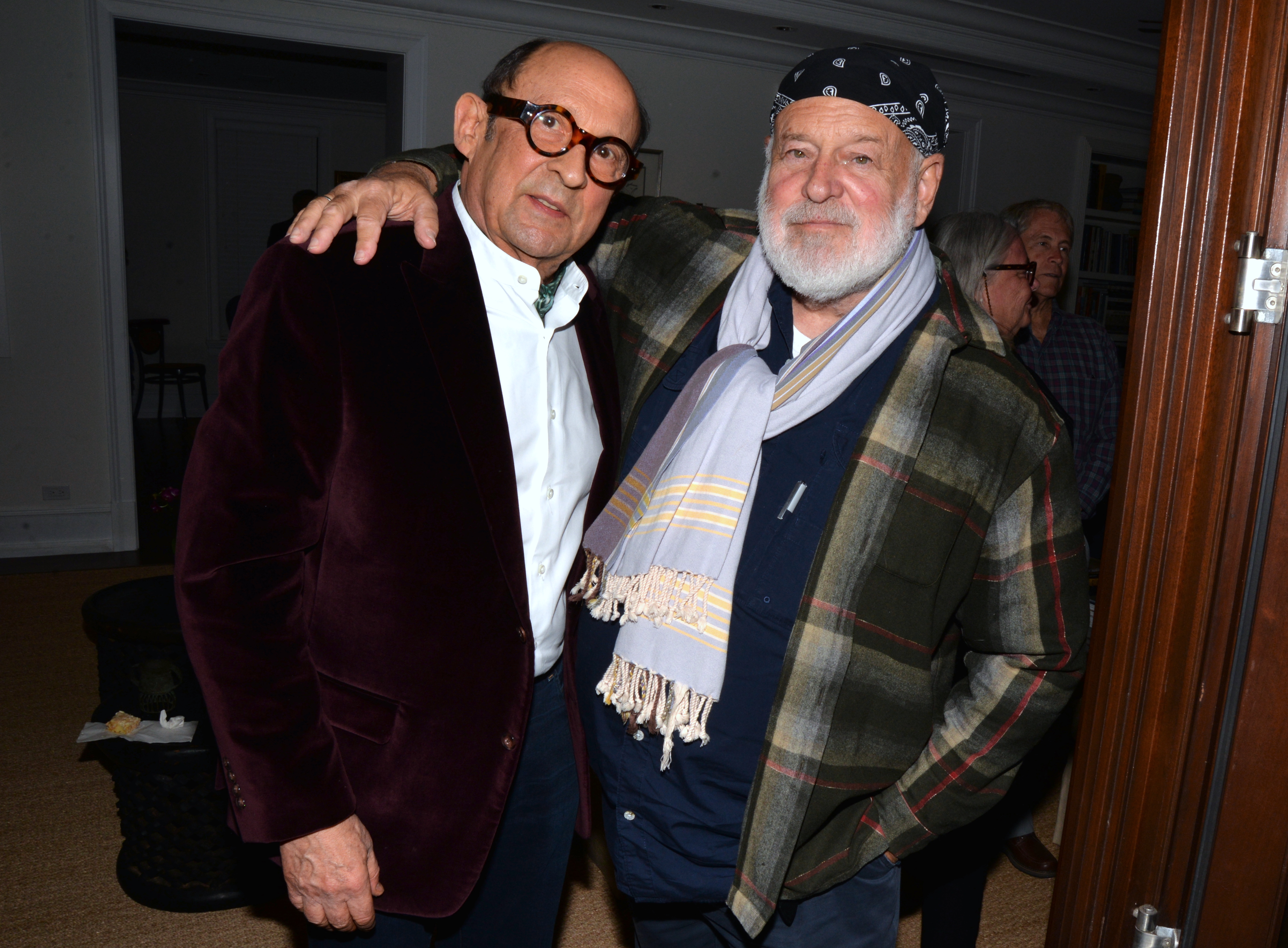Marvin Ross Rriedman and Bruce Weber at Micky's Wolfson's 80th on Star Island