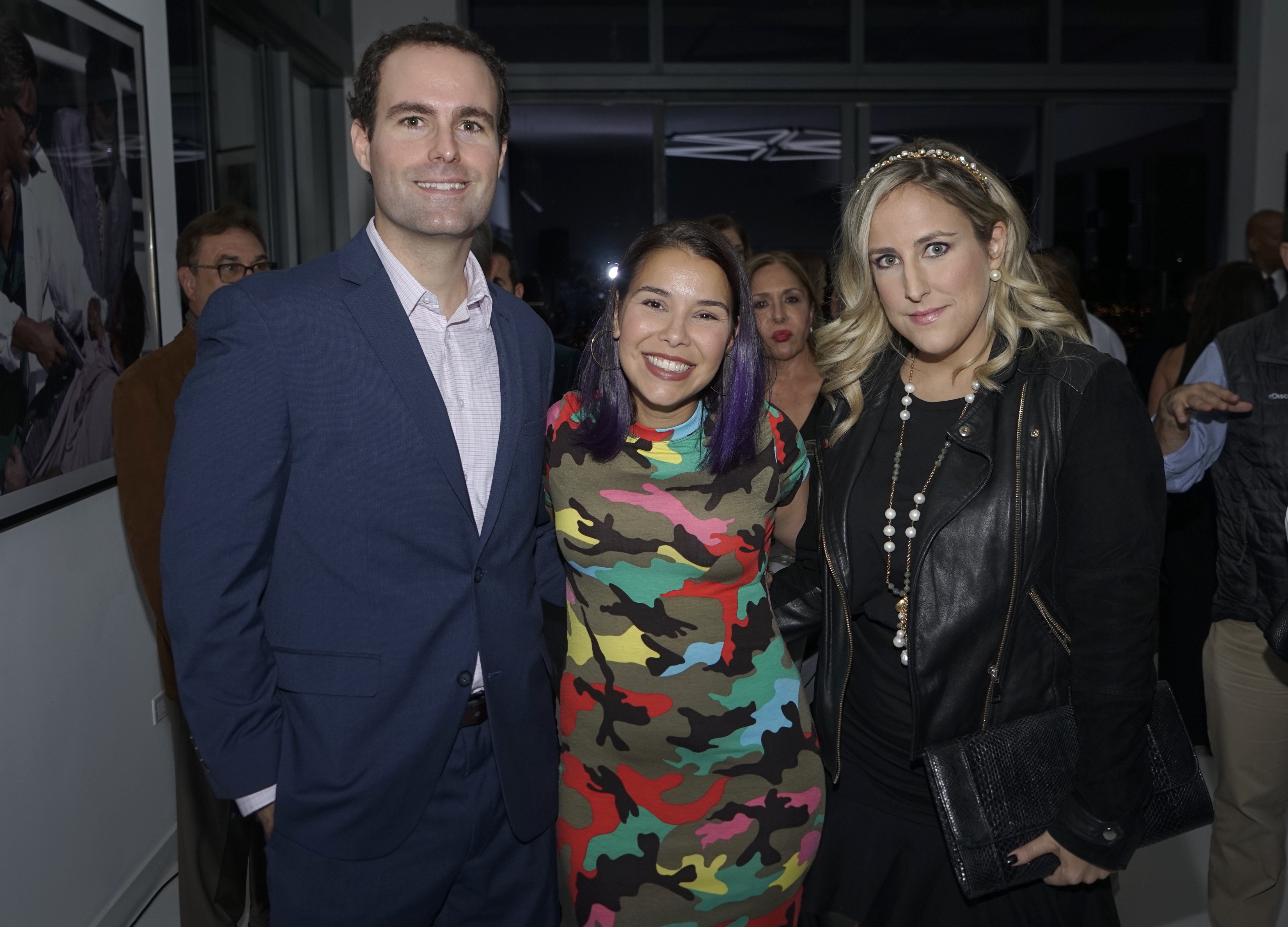 Rafael Yaniz ,Alejandra Moreno, Alina Yaniz at the 18th annual Art Basel Celebration cocktail hosted by Raul and Mily de Molina in Brickell
