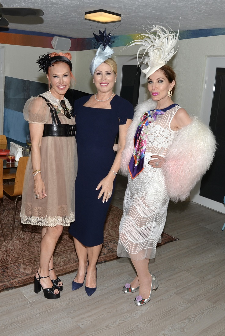 Alexa Wolman, Barbara Hevia, and Tara Solomon at the Vizcaya luncheon afterparty