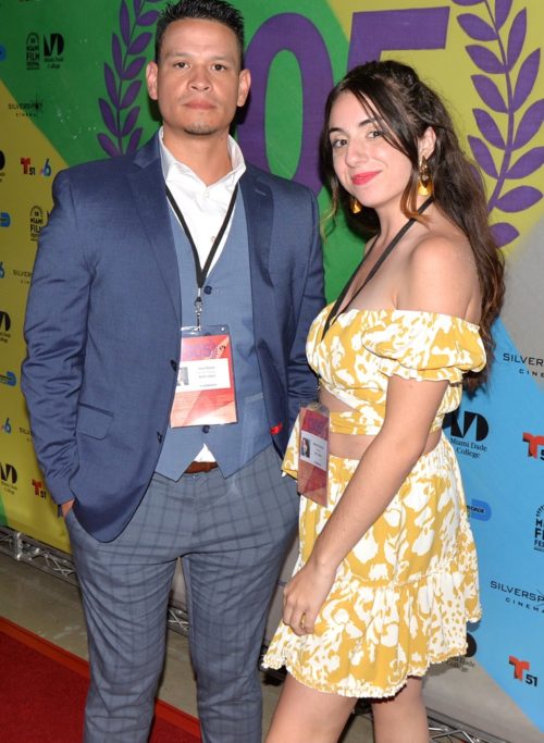 Jose Navas and Maribel Cabrera at the screening of "Beat Lingo" at the Miami Film Festival 2021 at Silverspot Cinema in Downtown Miami.