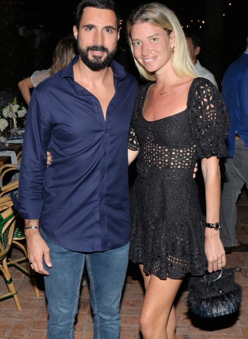 Tomas Eurnekian and Angie Landaburu at The Bath Club on Miami Beach