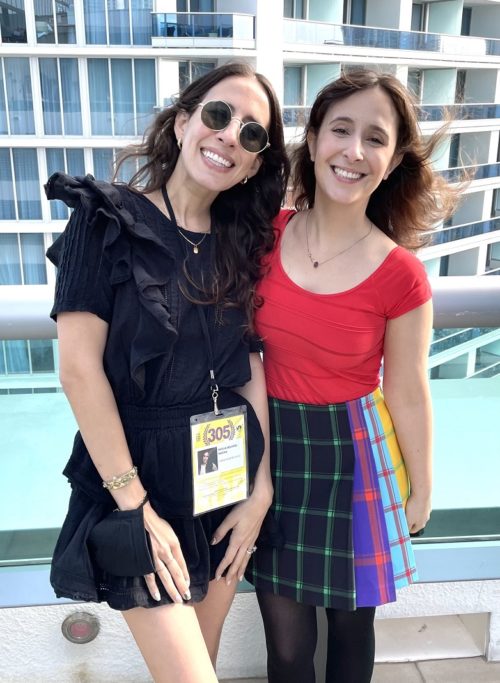 Noelia Solange Rabino and Lauren Cohen at the French Cinema Miami Film Festival Happy Hour hosted by TV 5 Monde at the JW Marriot Downtown