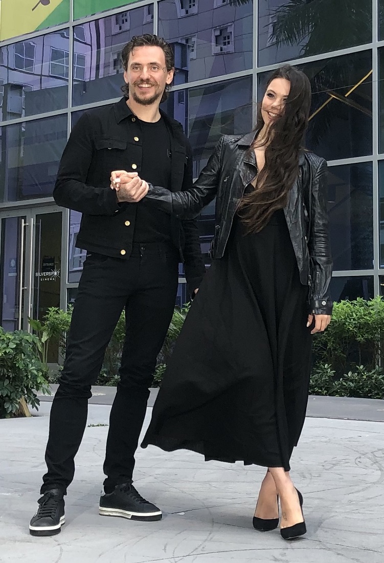 Sergei Polunin and Elena Ilinykh at the screening of  "Simple Passion" at the Miami Film Festival 2021 at Silverspot Cinema in Downtown Miami.