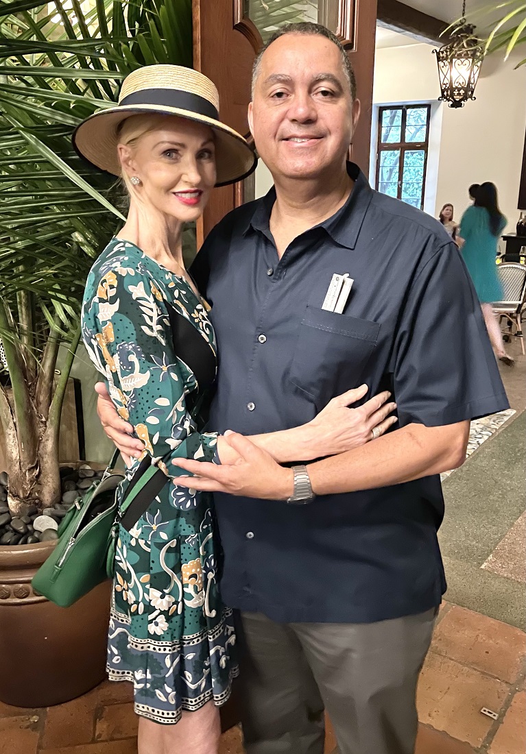 Katrina and Don Peebles at Burger Bath at The Bath Club on Miami Beach