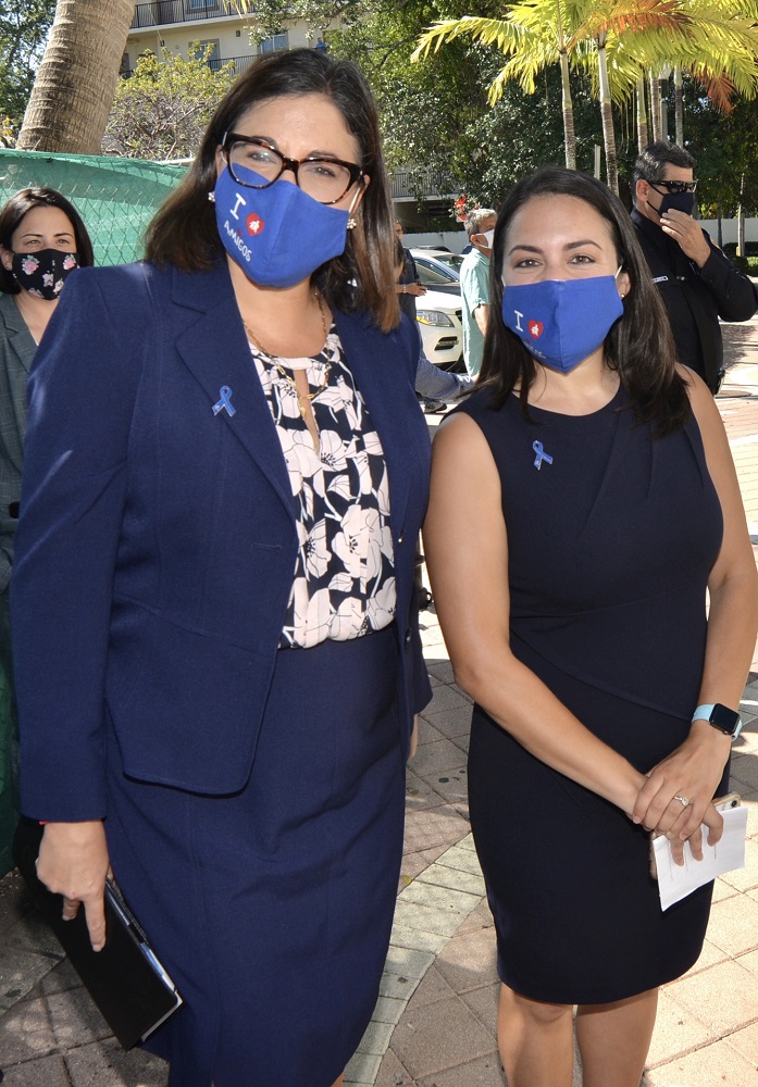 Amigos For Kids executive director Karian Pavone and NBC 6's Amanda Plasencia