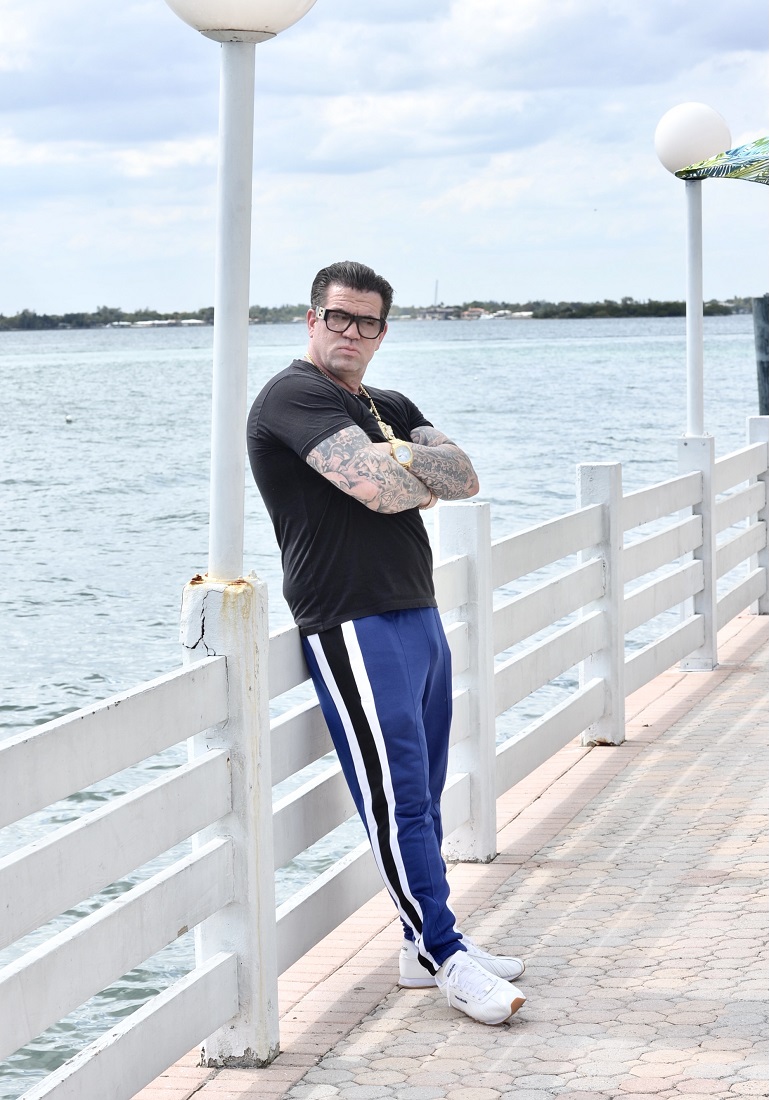 Actor Bruce Soscia on the set of the second season TV series on Amazon Prime, Gravesend, being filmed in Miami