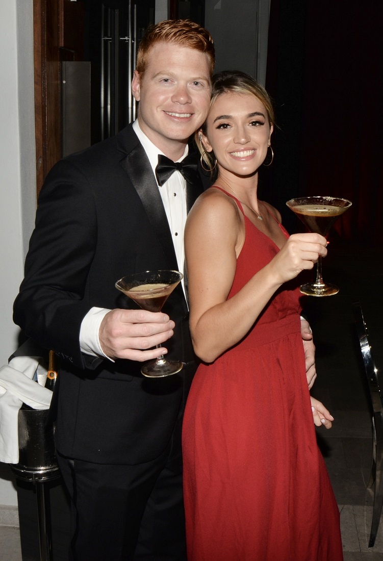 Brandon Junket and Isebelle harboush at the 2021 Women of Tomorrow gala at the Setai on Miami Beach