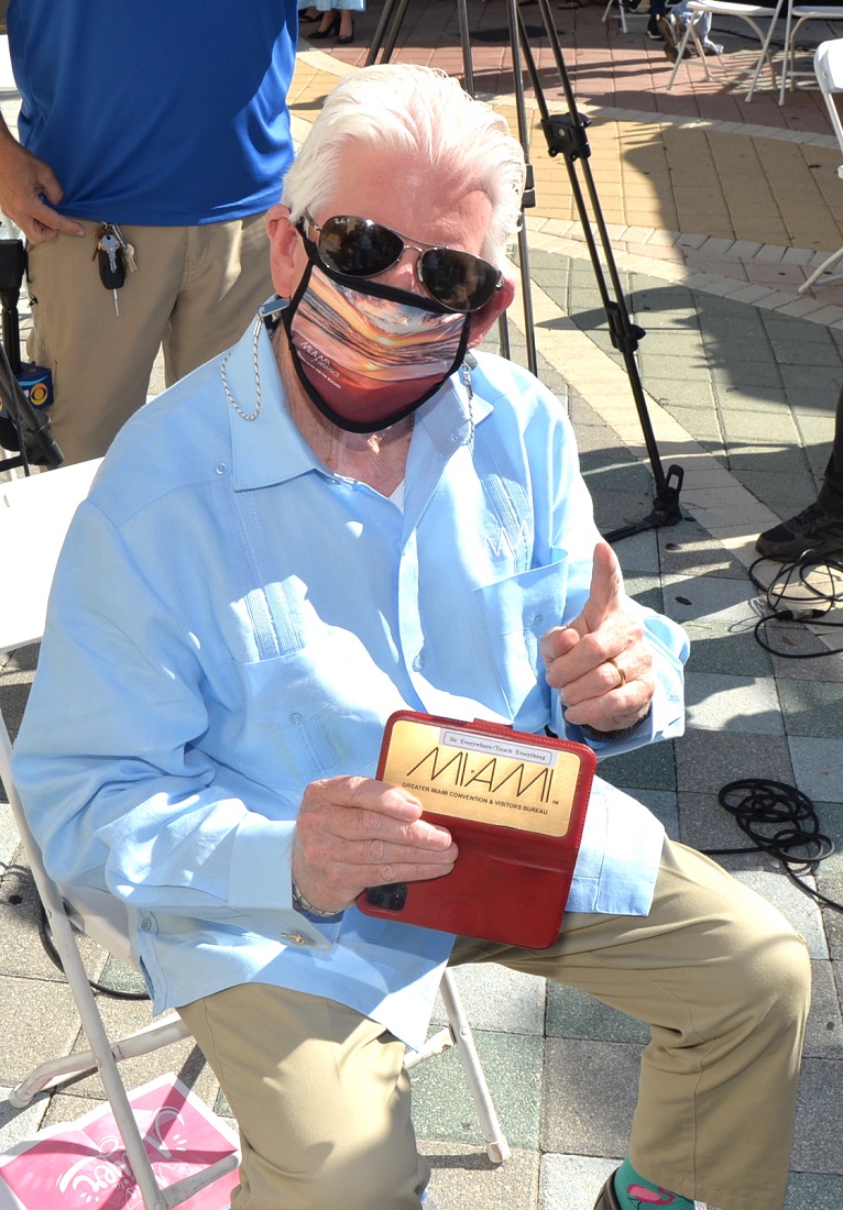 William Talbert III at the dedication ceremony for Rosa Maria Plasencia Way in Little Havana