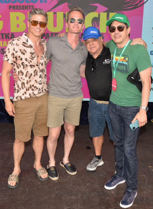 David Burtka,Neil Patrick Harris, Lee Schrager, and Ricardo Restrepo at the ABSOLUT® Vodka presents Drag Brunch at the 20th South Beach Wine and Food Festival