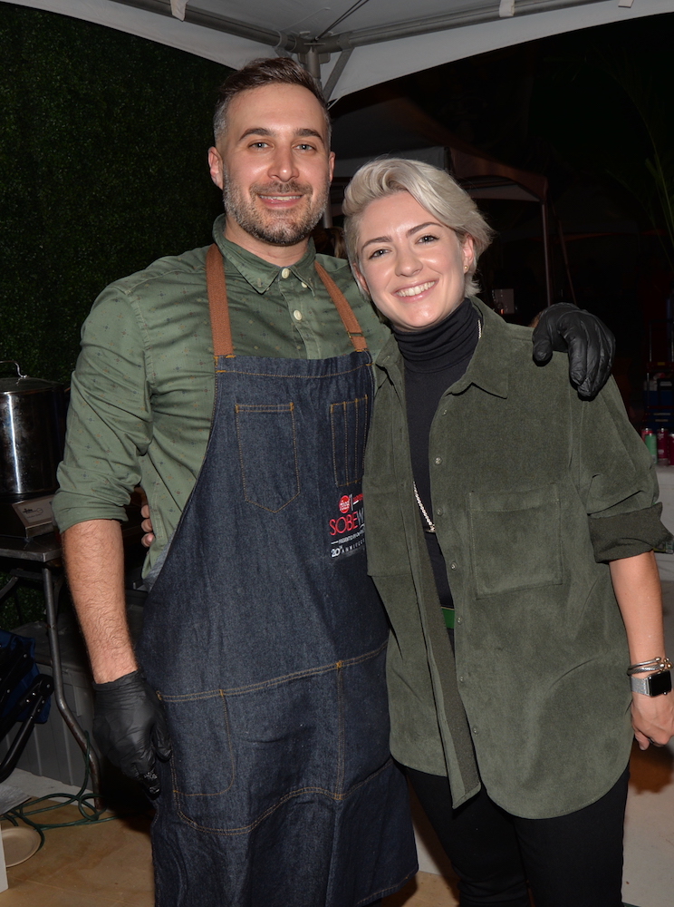 Host Jon Andrade and Eileen Andrade at Croquetas & Craft Cocktails in the Miami Design District at the 20th South Beach Wine and Food Festival