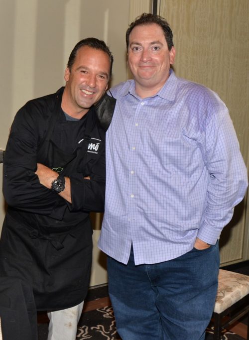 Chef Tim Andriola, Larry Carrino at the annual Diabetes Research Institute's Out of the Kitchen event at the St Regis Bal Harbour