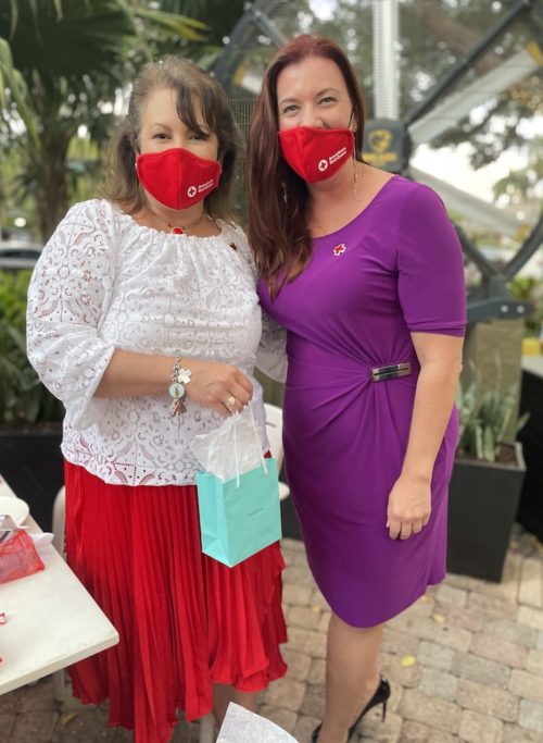 Red Cross Greater Miami and The Keys board chair Libby Witherspoon and Susan Carriegos