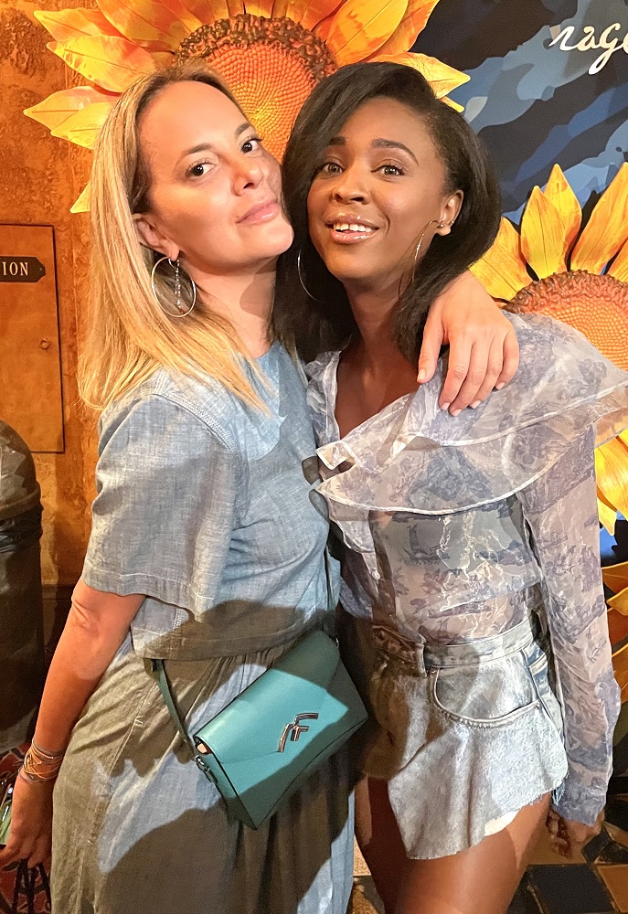 Erin Newberg and Ria Michelle at the opening of Van Gogh: The Immersive Experience at the Olympia Theater in Downtown Miami