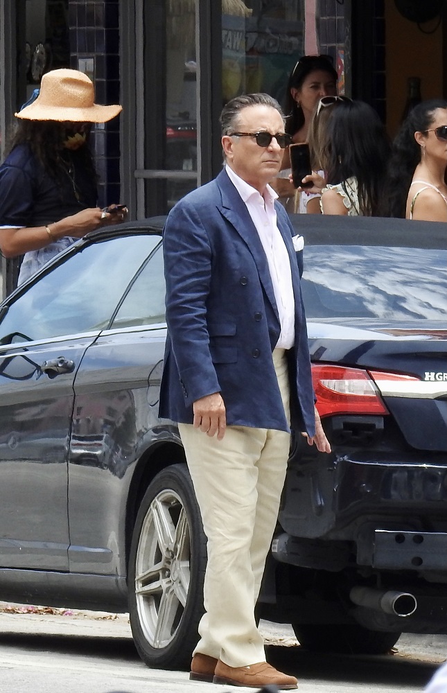 Andy Garcia on the set of Father of the Bride filming in Little Havana.