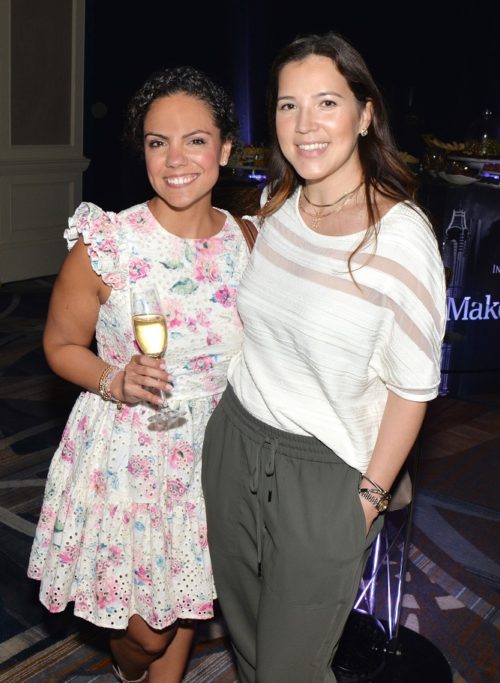Marianne Luis and Clemie Corzo at the kick off cocktail for Make-A-Wish Ball at the Intercontinental Hotel Downtown Miami.