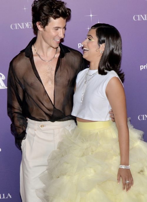 Shawn Mendez and Camila Cabellos at the Amazon Prime Video Cinderella premiere at Vizcaya.