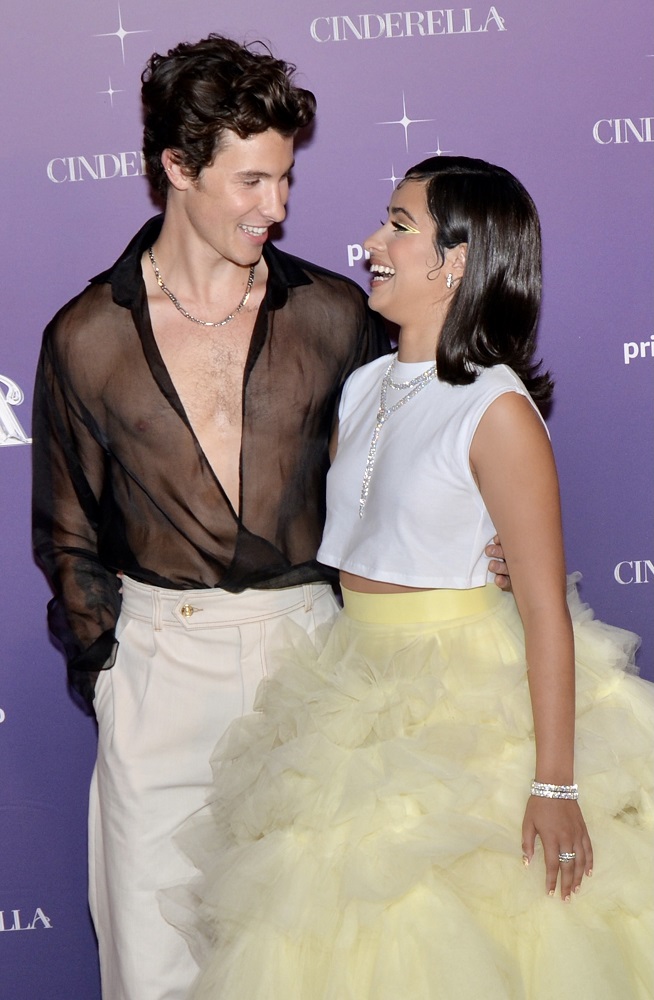 Shawn Mendez and Camila Cabellos at the Amazon Prime Video Cinderella premiere at Vizcaya.