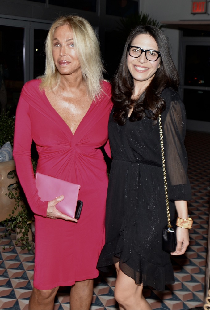 Lauren Foster, Shiri Sarfati at Drink in Pink fundraiser at Como Como at the Moxy South Beach. Event is for support of Breast Cancer Research at the Hadassah Medical Organization