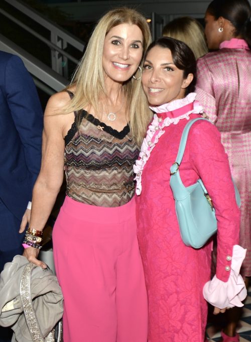 Lori Sobel, Jessica Levine at Drink in Pink fundraiser at Como Como at the Moxy South Beach. Event is for support of Breast Cancer Research at the Hadassah Medical Organization