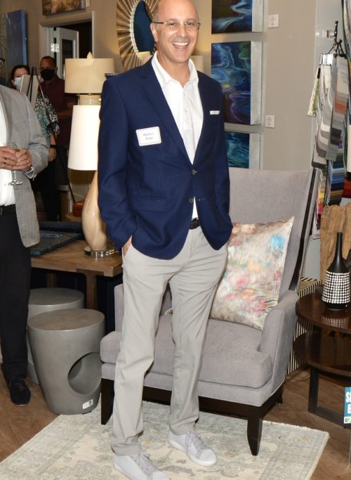 Robbie Elias at the kick off reception for the Ronald McDonald House 12 Good Men luncheon at the Grove Gallery and Interiors showroom.