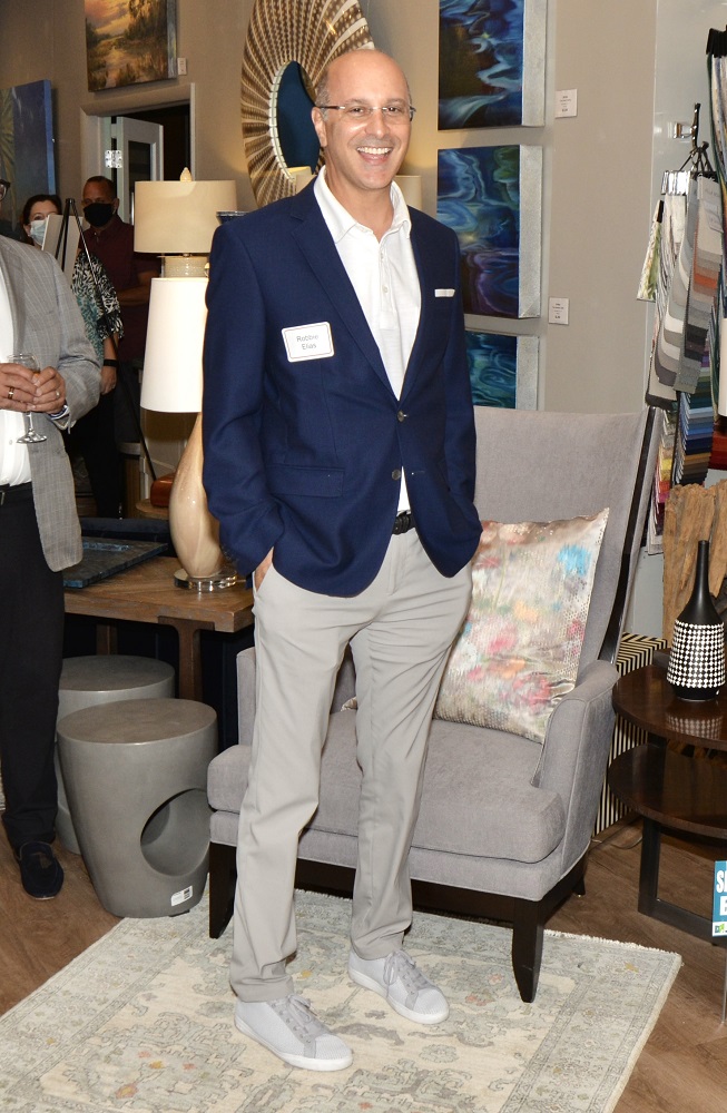 Robbie Elias at the kick off reception for the Ronald McDonald House 12 Good Men luncheon at the Grove Gallery and Interiors showroom.