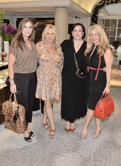 Angela Andrade,Mari Grimalt,Silvia Fortun, and Rhonda Singer at the 20th anniversary Pomellato luncheon at Neiman Marcus Coral Gables