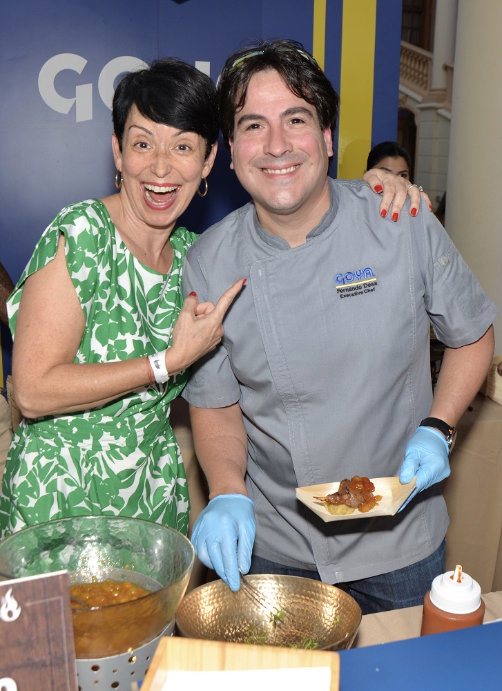 Belkys Nerey and Goya Chef Fernando Desa at the Cochon 555's Heritage Fuego event at the Biltmore Hotel in Coral Gables