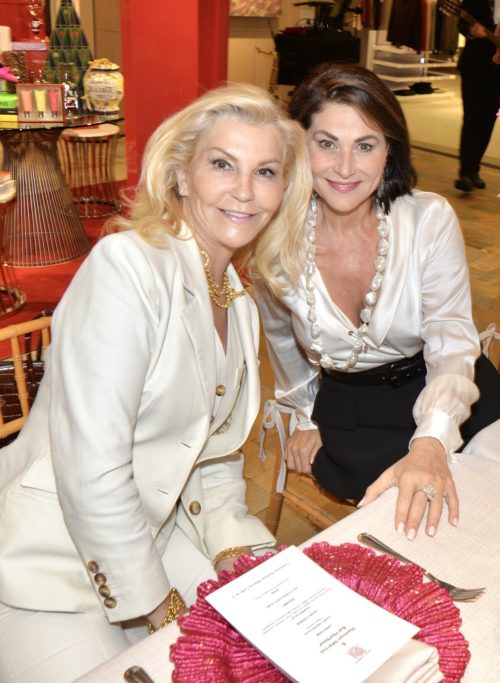 Caroline Tanger and Jennifer Valoppi at the Women of Tomorrow Rosé Day kick off luncheon at Neiman Marcus Bal Harbour
