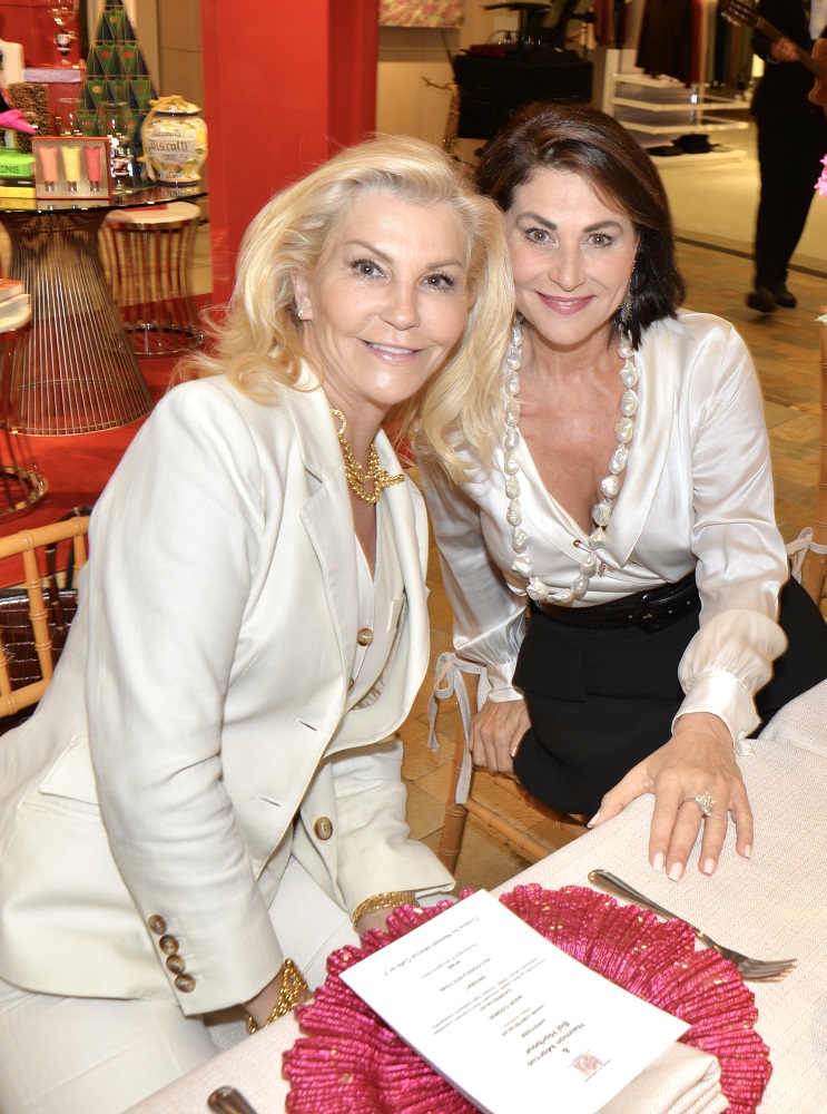 Caroline Tanger and Jennifer Valoppi at the Women of Tomorrow Rosé Day kick off luncheon at Neiman Marcus Bal Harbour