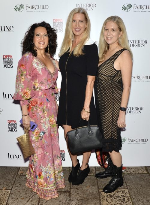Victoria Hoffman, Hilary Natiello, and Dinah Stein at the preview for Fairchild Tropical's NightGarden