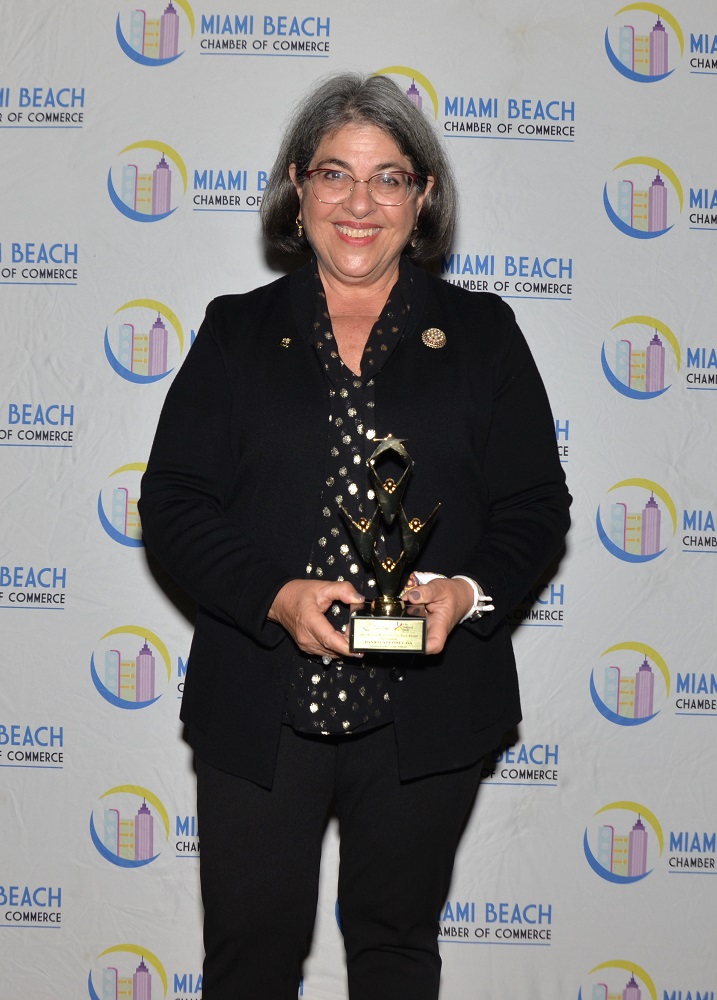 Miami-Dade County Mayor Daniella Levine Cava accepts award at the Miami Beach Chamber of Commerce Badass Women of the Year Awards luncheon at the Loews Miami Beach