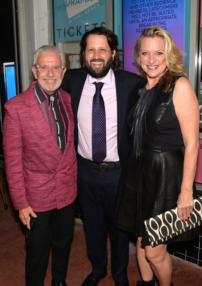 Michele Hausmann, Ray Breslin, and Commissioner John Elizabeth Aleman at opening night for A Wonderful World by Miami New Drama at the Colony Theater on Miami Beach