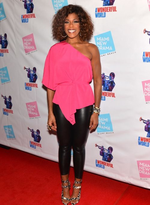 Singer Nicole Henry at opening night for A Wonderful World by Miami New Drama at the Colony Theater on Miami Beach