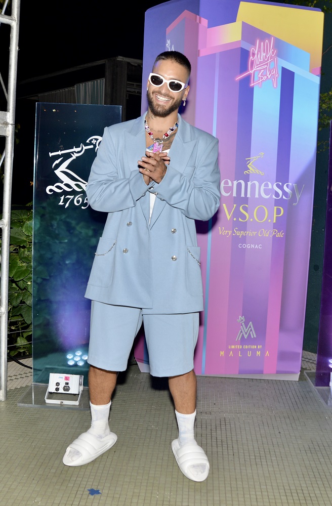 Maluma arrives at the Hennessy V.S.O.P. Maluma Limited Edition party at Swan