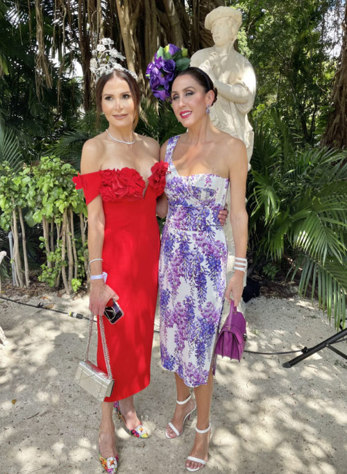 Eilah Beavers and Christy Martin at the 14th annual Vizcaya Preservation luncheon at Vizcaya Museum and Gardens