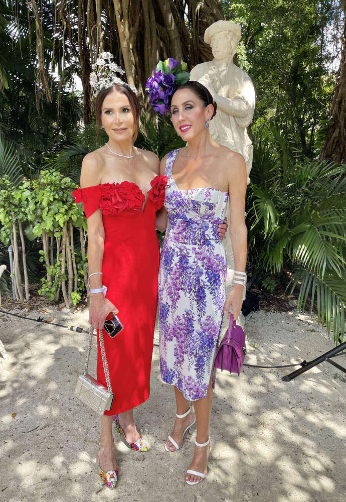 Eilah Beavers and Christy Martin at the 14th annual Vizcaya Preservation luncheon at Vizcaya Museum and Gardens