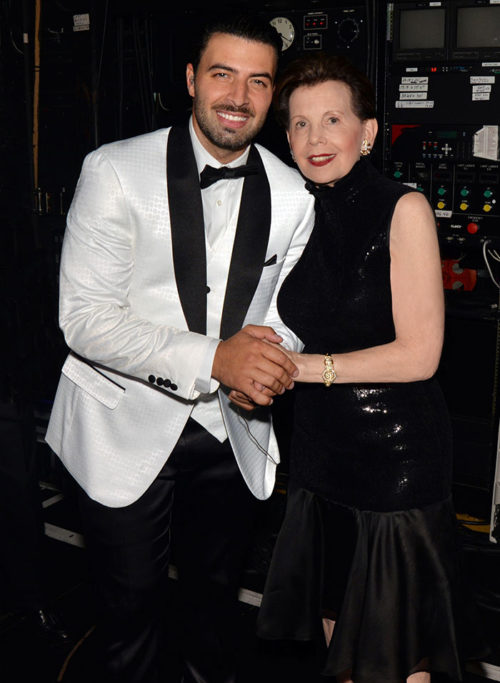 Jencarlos Canela and Adrienne Arsht at the 16th Anniversary Gala (photo by Manny Hernandez)