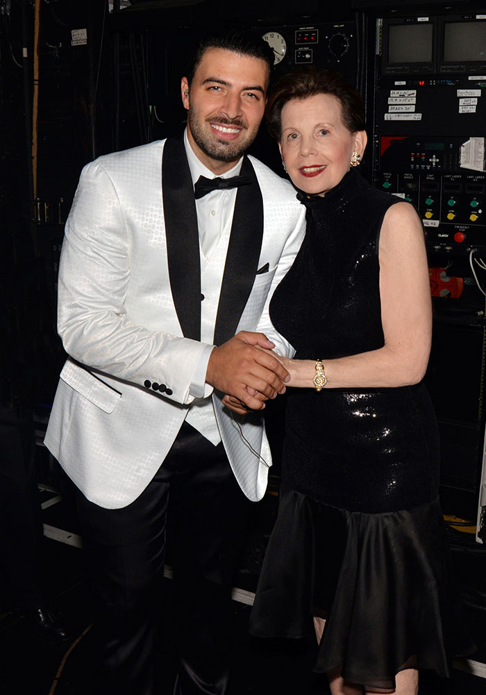 Jencarlos Canela and Adrienne Arsht at the 16th Anniversary Gala (photo by Manny Hernandez)