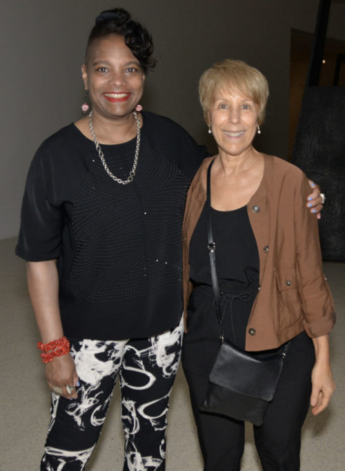 Kym Pinder  and Bonnie Clearwater at the Yale alumni art exhibit and talk at the NSU Art Museum Fort Lauderdale