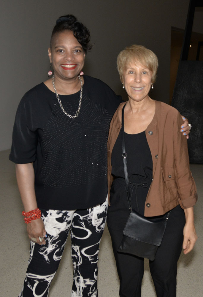 Kym Pinder  and Bonnie Clearwater at the Yale alumni art exhibit and talk at the NSU Art Museum Fort Lauderdale