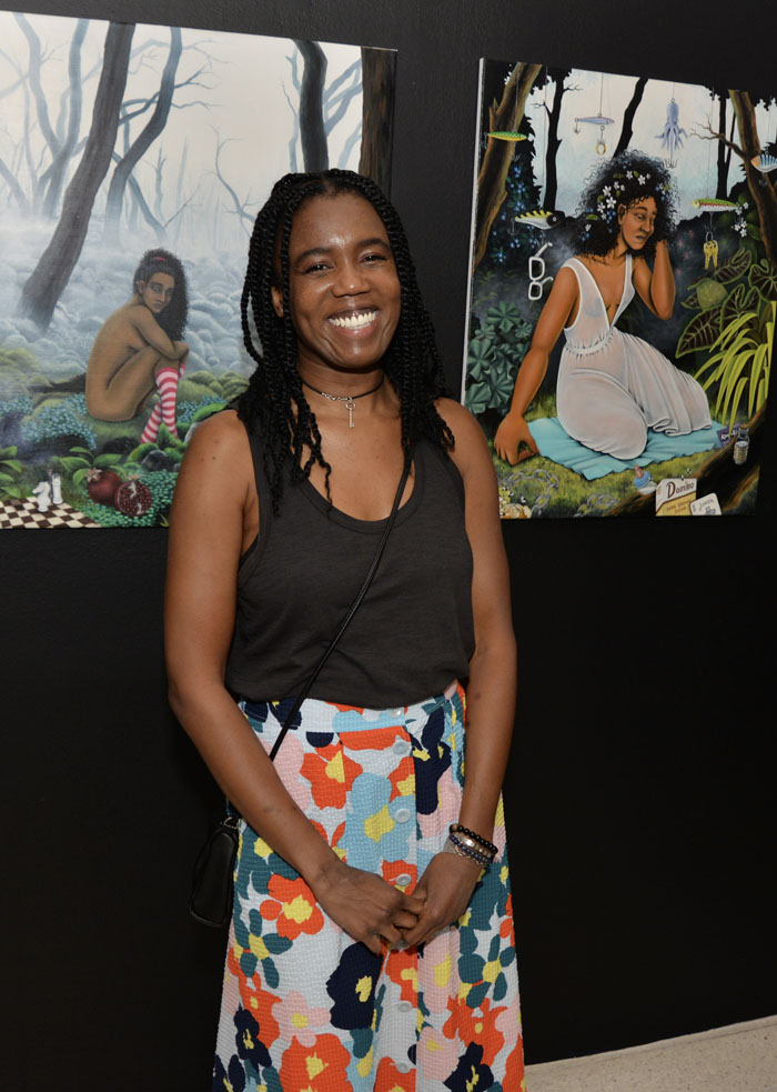 Artist Loren Holland  at the Yale alumni art exhibit and talk at the NSU Art Museum Fort Lauderdale