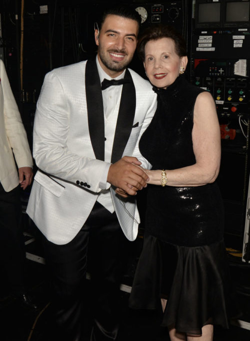 Jencarlos Canela and Adrienne Arsht at the 16th Arsht Center Gala