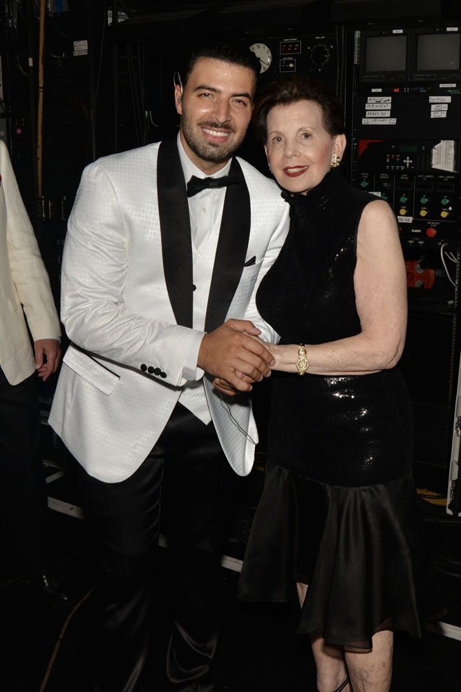 Jencarlos Canela and Adrienne Arsht at the 16th Arsht Center Gala