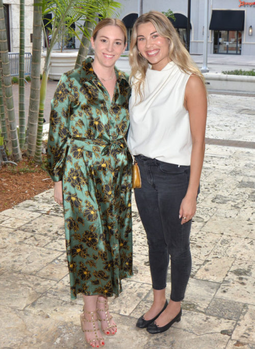 Alexa Aragon-Dueñas and Cristy Verdeja Zaldivar at the closing event for Julio Larraz "The Kingdom We Carry Inside" exhibition at the Coral Gables Museum