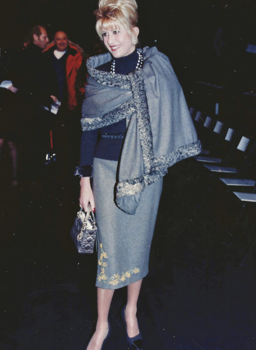 NEW YORK, NY -- Ivana Trump in the 90s in New York City at the Oscar de la Renta fashion show from the archives.