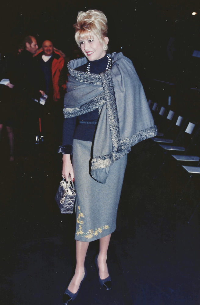 NEW YORK, NY -- Ivana Trump in the 90s in New York City at the Oscar de la Renta fashion show from the archives.