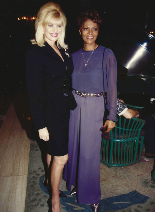 MIAMI, FL -- Ivana Trump and Dionne Warwick at the Intercontinental Hotel in the 90s in Miami, Florida from the archives.