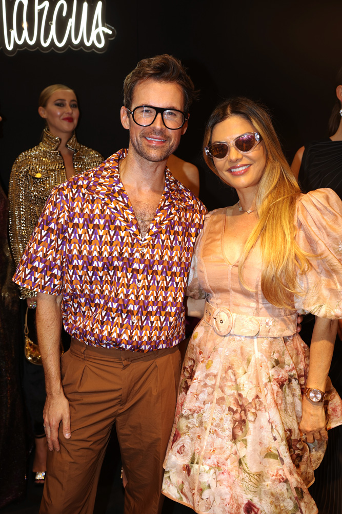 Brad Goreski, Adriana De Moura at the luncheon and fashion show with Designer Brad Goreski at Neiman Marcus in Coral Gables