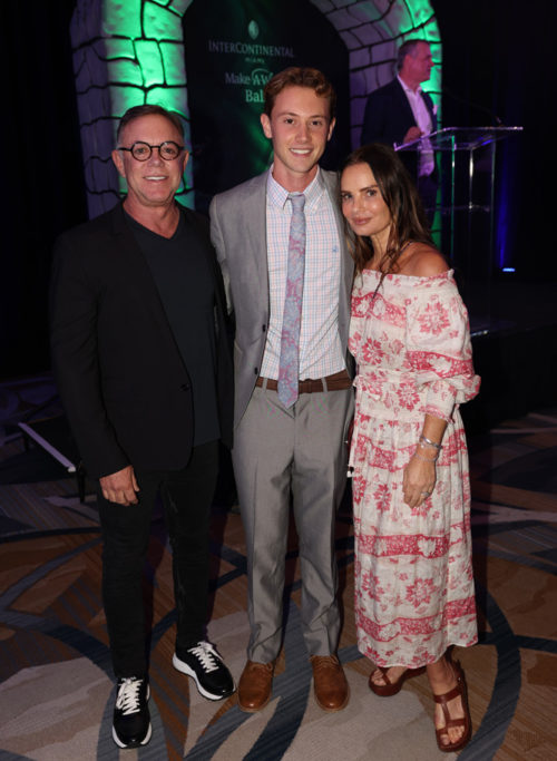 Shareef Malnik, Jaren Besen, Gabrielle Anwar at the kick off cocktail for the 2022 Make-A-Wish Ball at the Intercontinental Miami